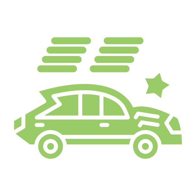 Diseño vectorial Estilo de icono de coche de carreras