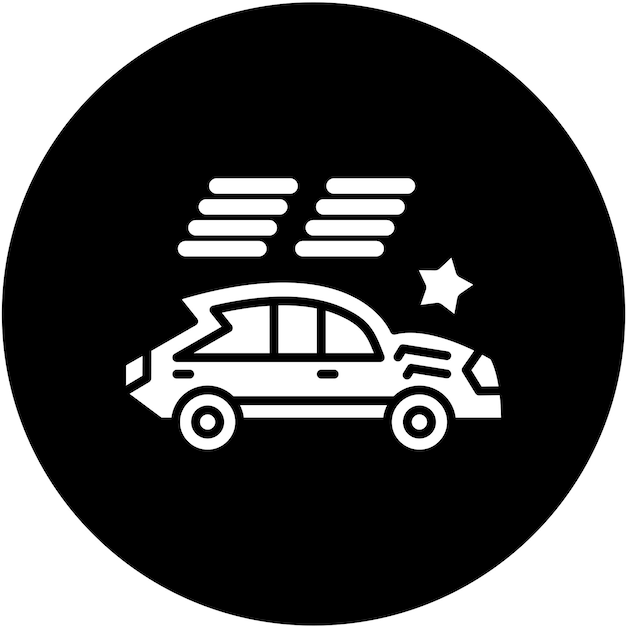 Diseño vectorial Estilo de icono de coche de carreras