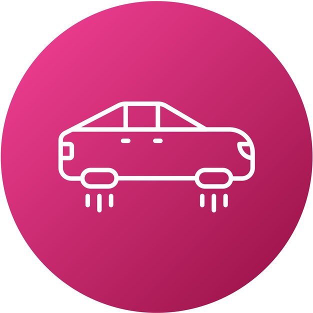 Diseño vectorial Estilo del icono del coche flotante