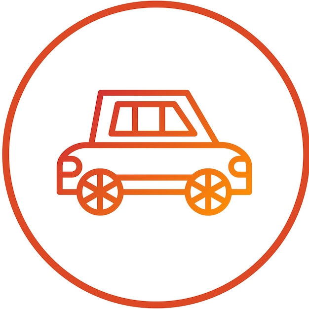 Diseño vectorial Estilo del icono del coche futuro