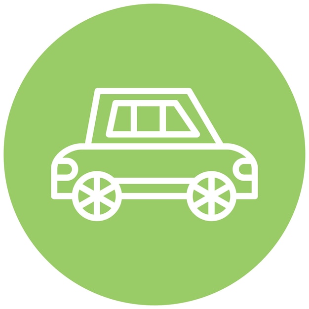 Diseño vectorial Estilo del icono del coche futuro