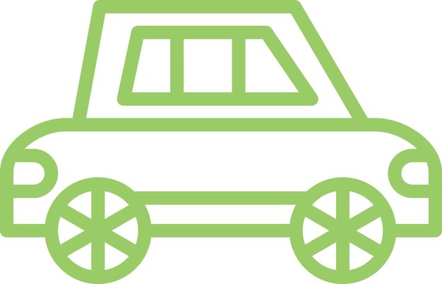 Diseño vectorial Estilo del icono del coche futuro