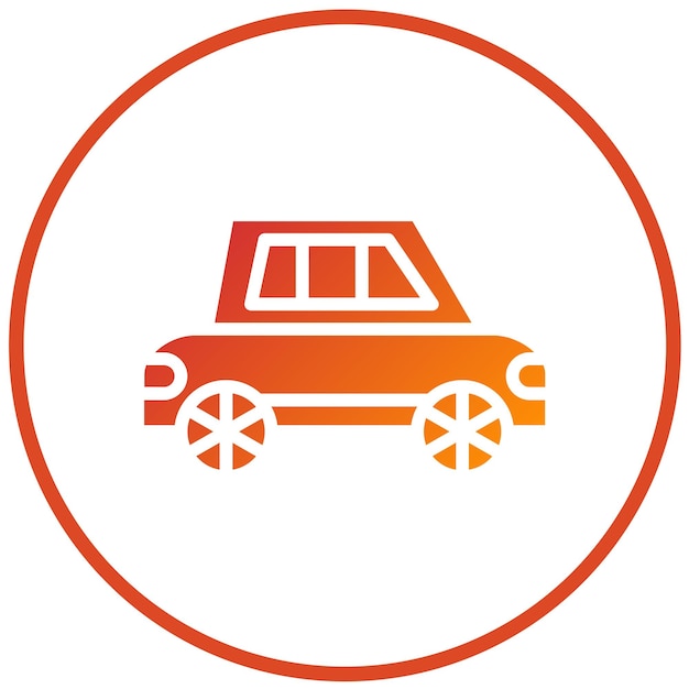 Diseño vectorial Estilo del icono del coche futuro