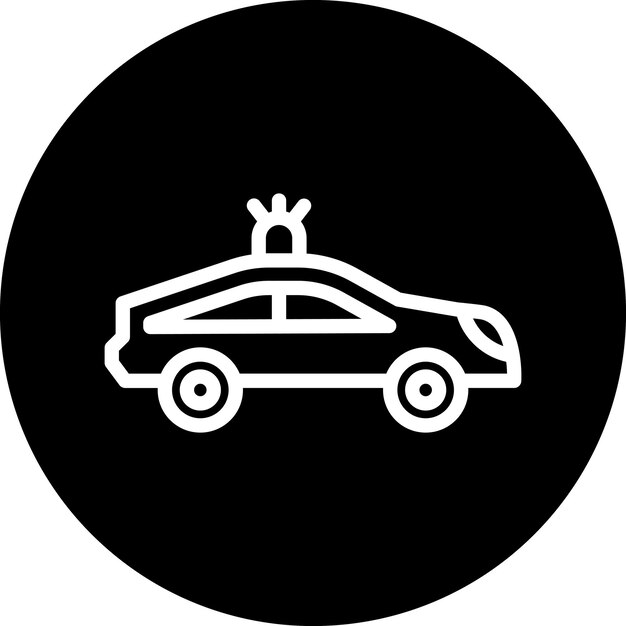 Diseño vectorial Estilo del icono del coche de policía
