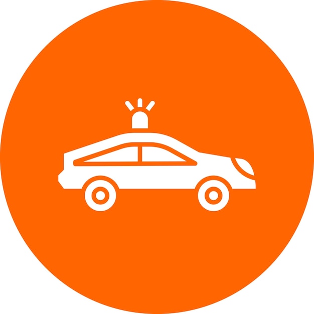 Diseño vectorial Estilo del icono del coche de policía