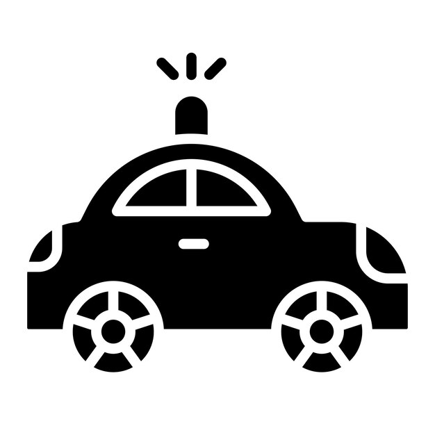 Diseño vectorial Estilo del icono del coche de policía