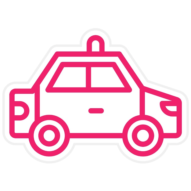 Diseño vectorial Estilo del icono del coche de policía