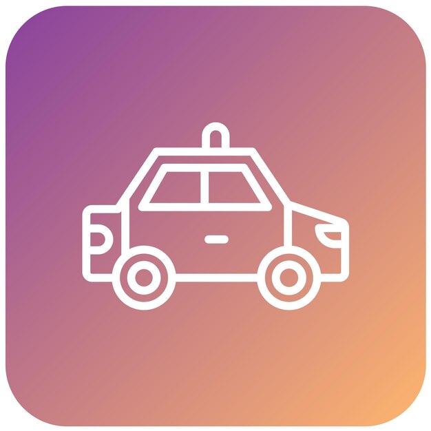 Diseño vectorial Estilo del icono del coche de policía