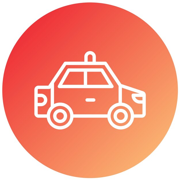 Diseño vectorial Estilo del icono del coche de policía