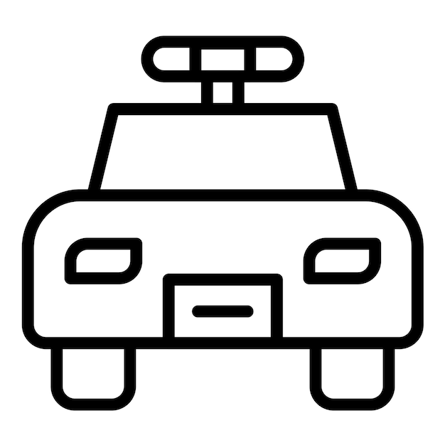 Diseño vectorial Estilo del icono del coche de policía