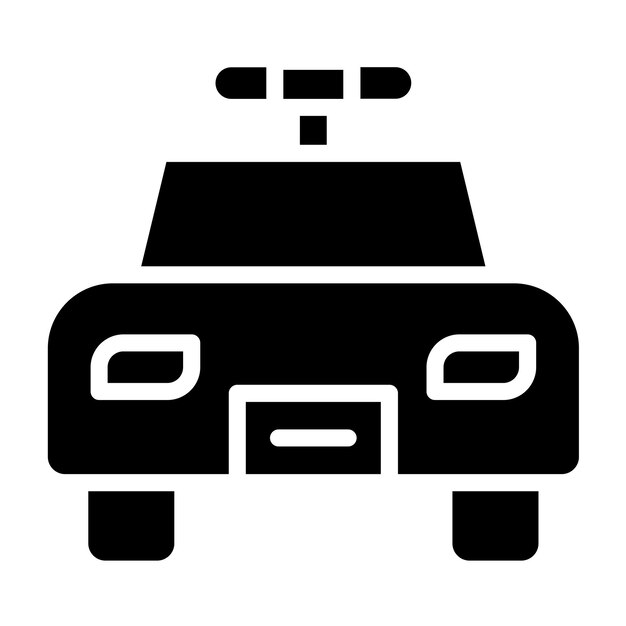 Diseño vectorial Estilo del icono del coche de policía