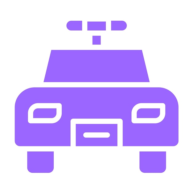 Diseño vectorial Estilo del icono del coche de policía