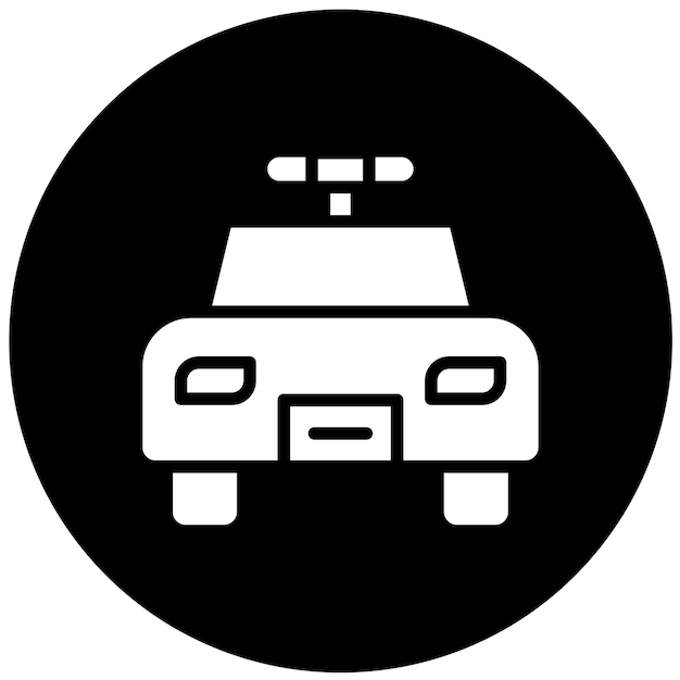Diseño vectorial Estilo del icono del coche de policía