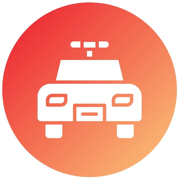 Diseño vectorial Estilo del icono del coche de policía