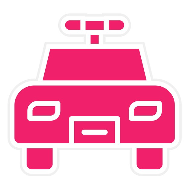 Diseño vectorial Estilo del icono del coche de policía