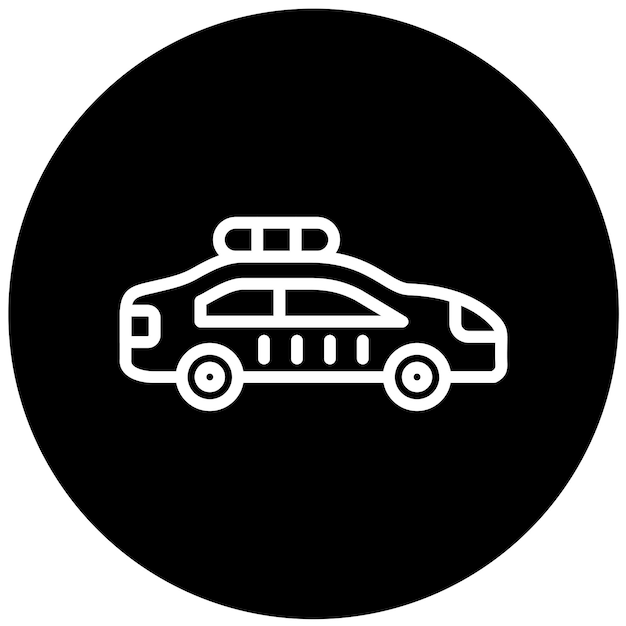 Diseño vectorial Estilo del icono del coche de policía