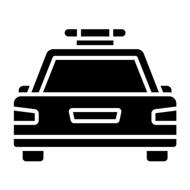 Diseño vectorial Estilo del icono del coche de policía