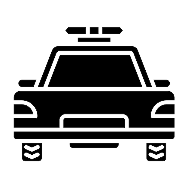 Diseño vectorial Estilo del icono del coche de policía