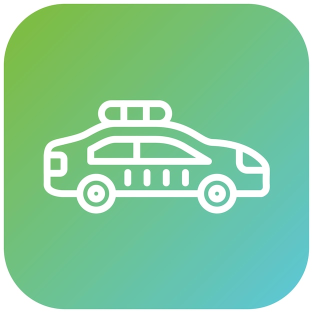 Diseño vectorial Estilo del icono del coche de policía