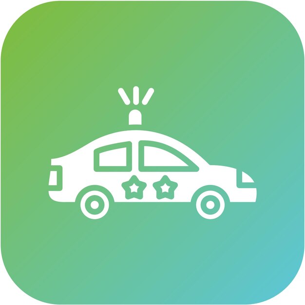 Diseño vectorial Estilo del icono del coche de policía