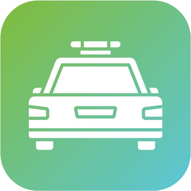 Diseño vectorial Estilo del icono del coche de policía