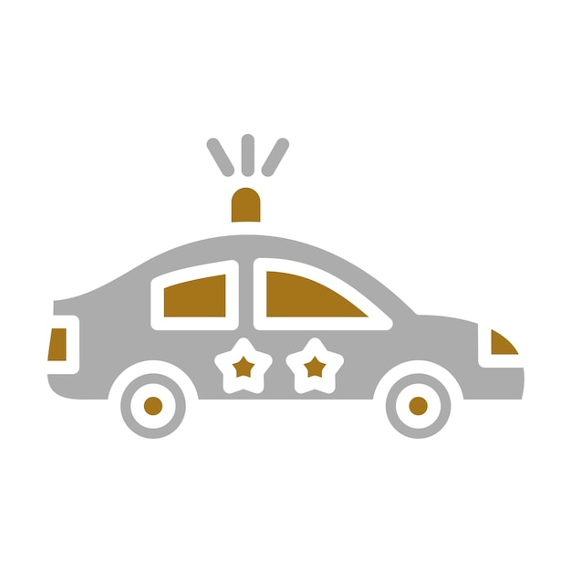 Diseño vectorial Estilo del icono del coche de policía