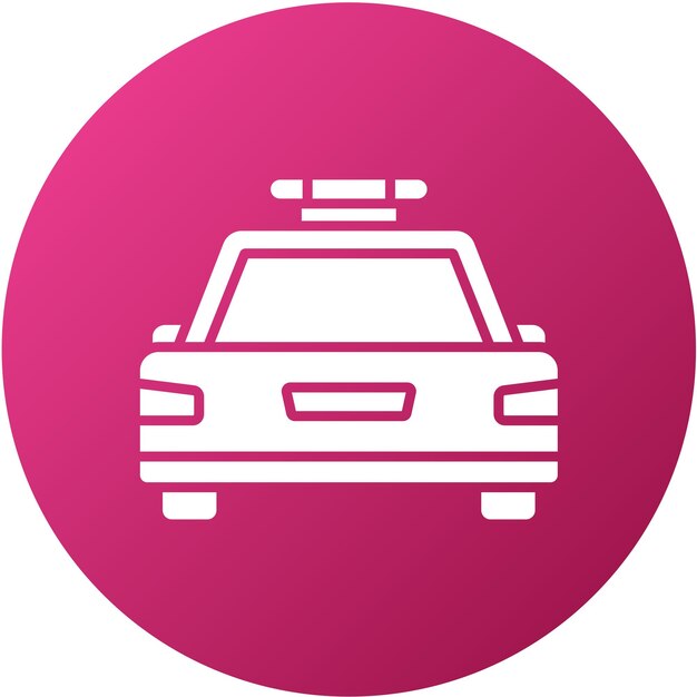 Diseño vectorial Estilo del icono del coche de policía