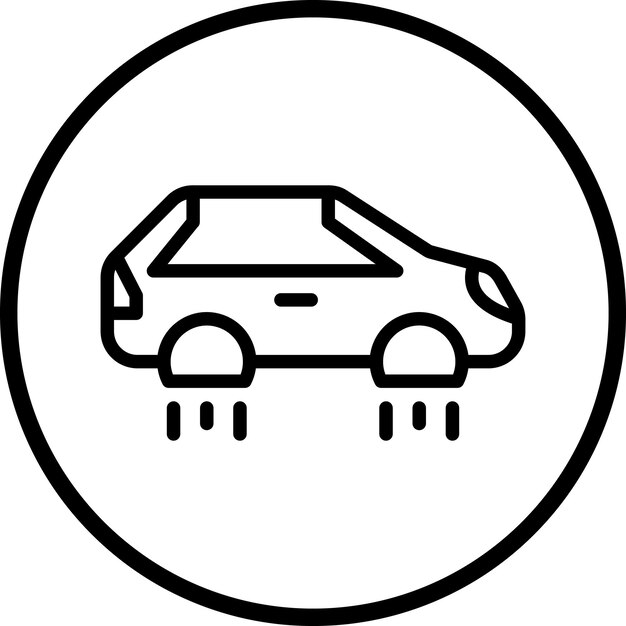 Diseño vectorial Estilo del icono del coche volador
