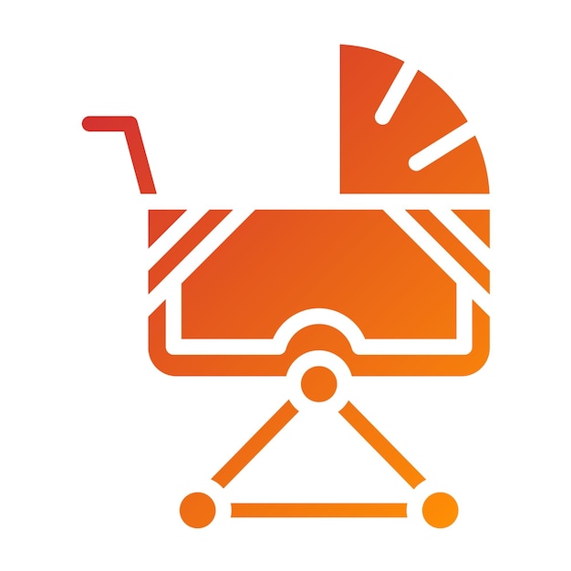 Diseño vectorial Estilo del icono del cochecito