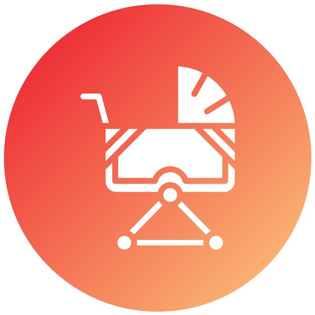Diseño vectorial Estilo del icono del cochecito