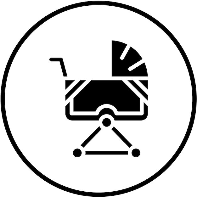 Diseño vectorial Estilo del icono del cochecito