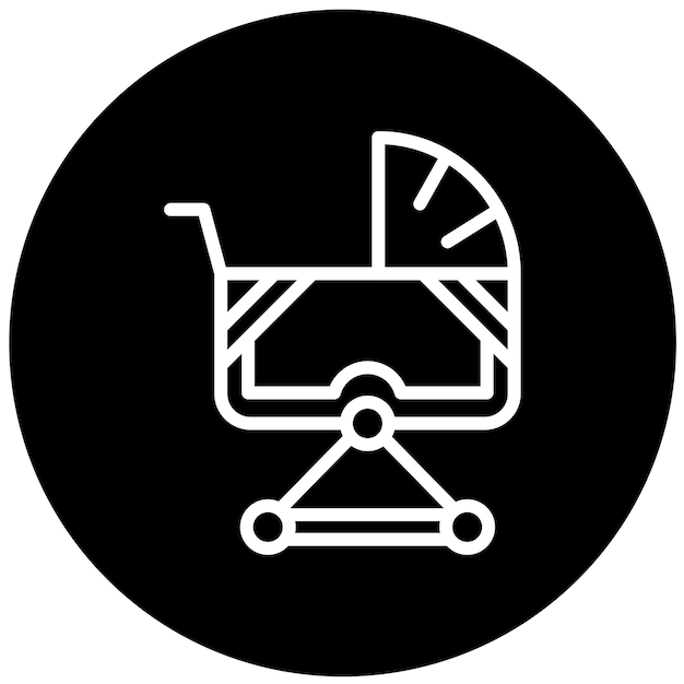 Diseño vectorial Estilo del icono del cochecito