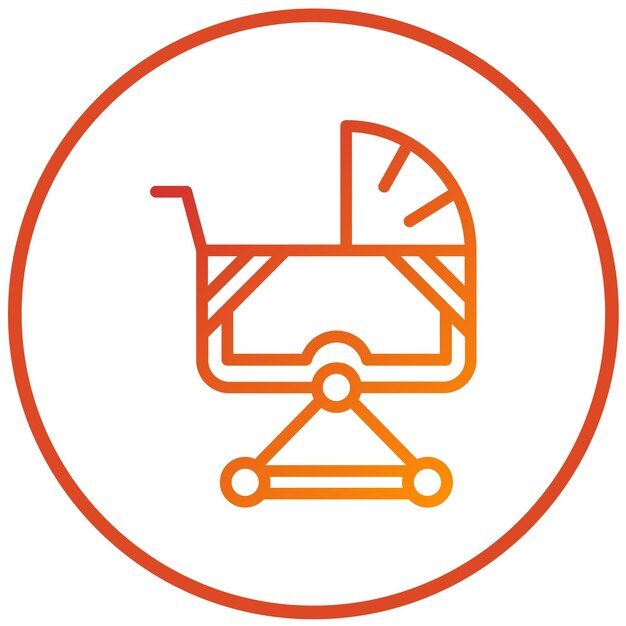 Diseño vectorial Estilo del icono del cochecito