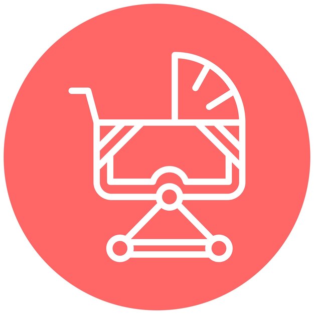 Diseño vectorial Estilo del icono del cochecito