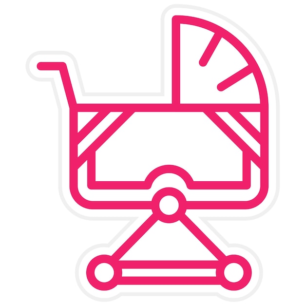 Diseño vectorial Estilo del icono del cochecito
