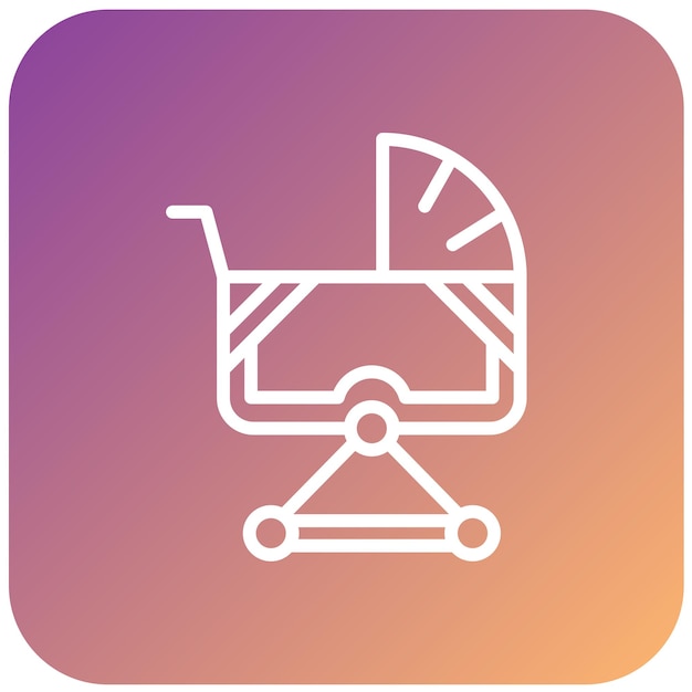 Diseño vectorial Estilo del icono del cochecito