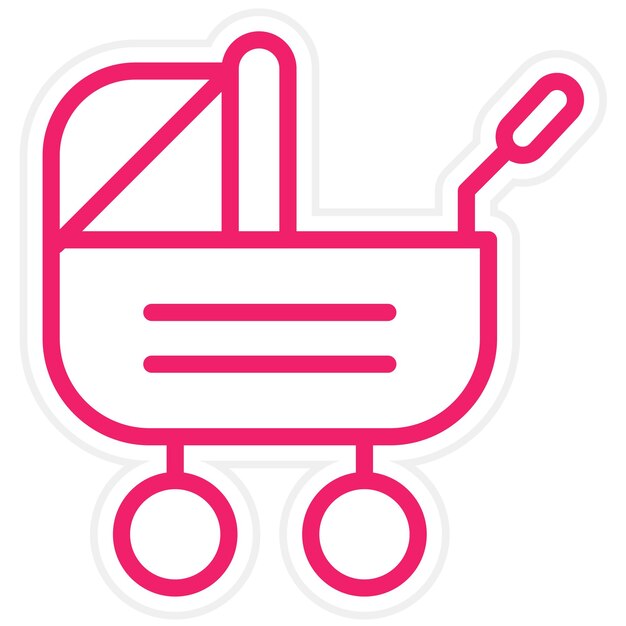 Diseño vectorial Estilo del icono del cochecito