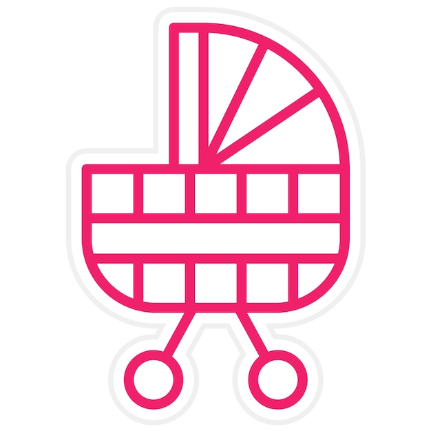 Diseño vectorial Estilo del icono del cochecito