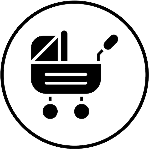 Diseño vectorial Estilo del icono del cochecito