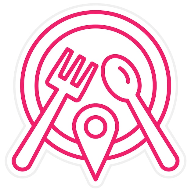 Diseño vectorial Estilo de icono de la cocina local