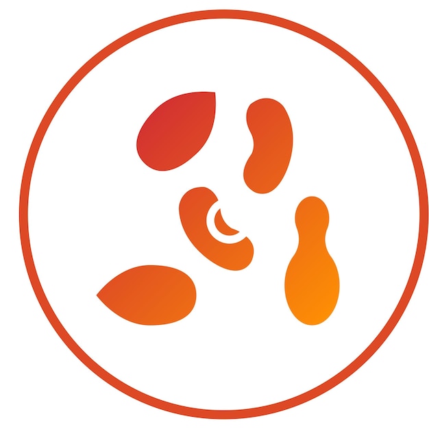 Diseño vectorial Estilo de icono de cocina de nueces
