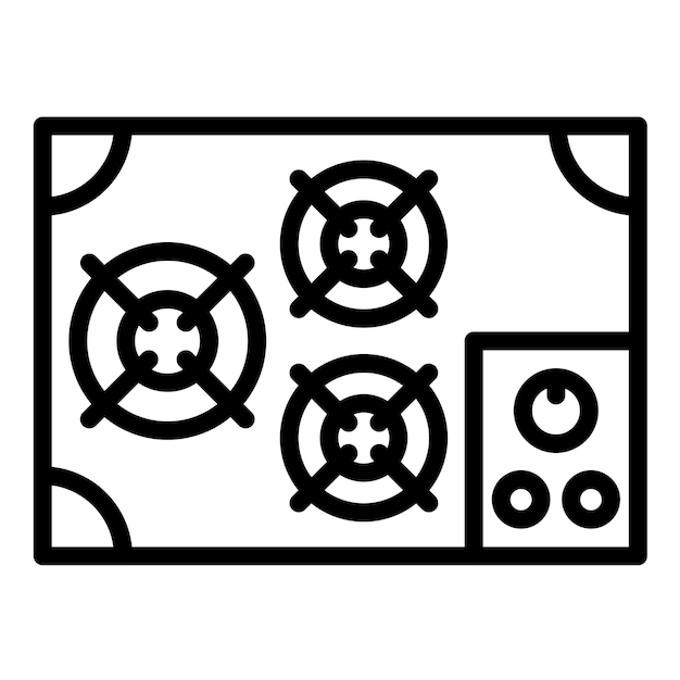 Diseño vectorial del estilo del icono de la cocina