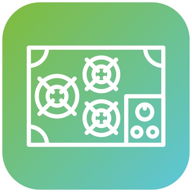 Diseño vectorial del estilo del icono de la cocina