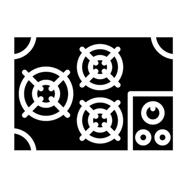 Diseño vectorial del estilo del icono de la cocina