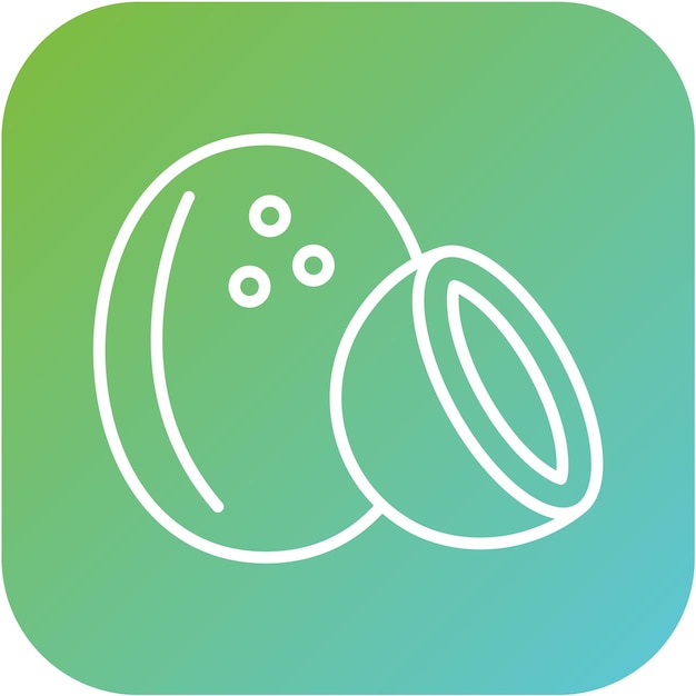 Diseño vectorial Estilo de icono de coco