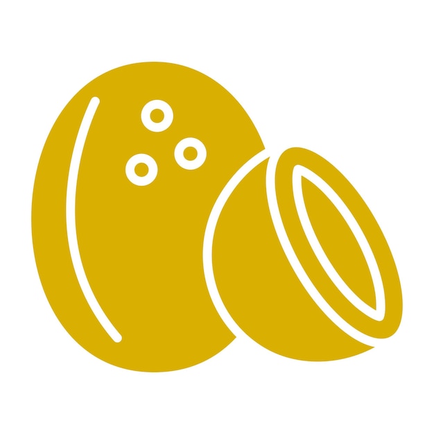 Diseño vectorial Estilo de icono de coco