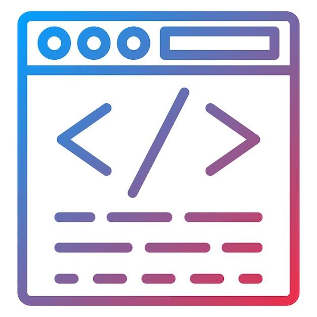 Diseño vectorial estilo de icono de codificación personalizado