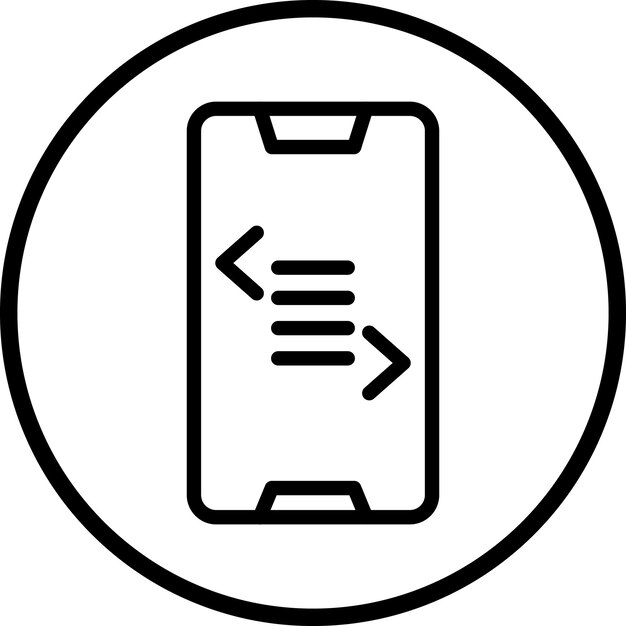 Diseño vectorial Estilo de icono de codificación de teléfonos inteligentes