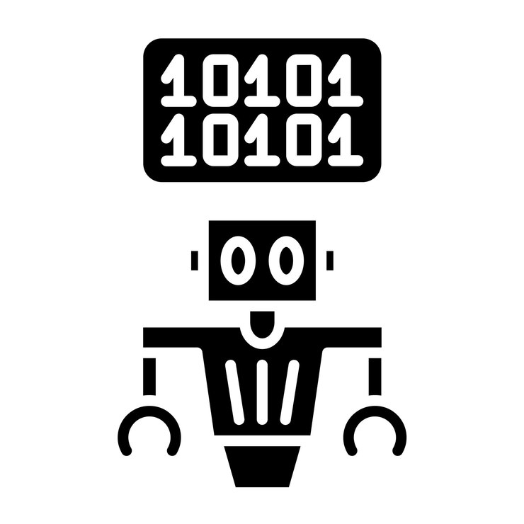 Vector diseño vectorial estilo de icono de código binario