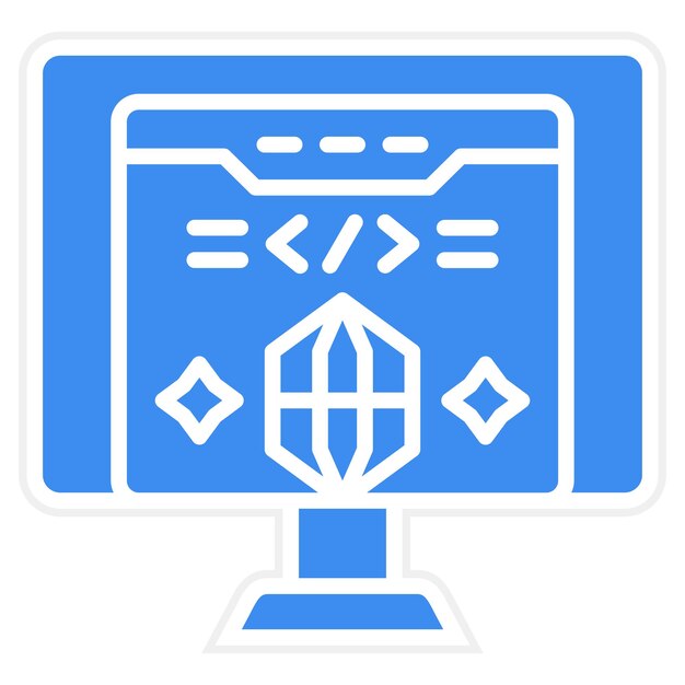 Diseño vectorial Estilo de icono de código limpio